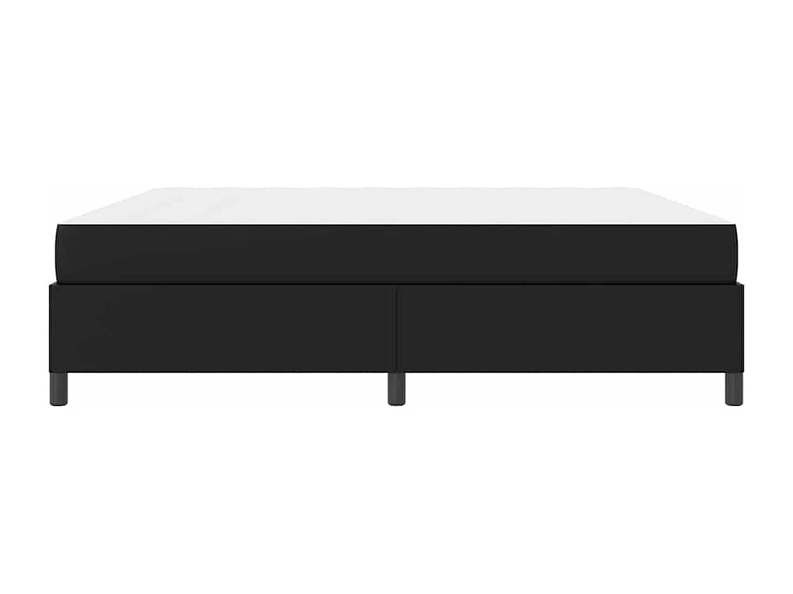 Cadre de lit avec matelas Noir 200 x 200 cm Faux cuir