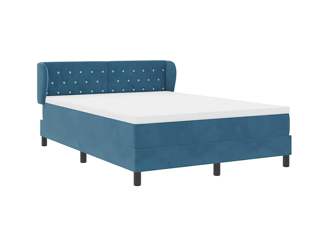 Cadre de lit avec matelas gris foncé 80x200 cm en velours
