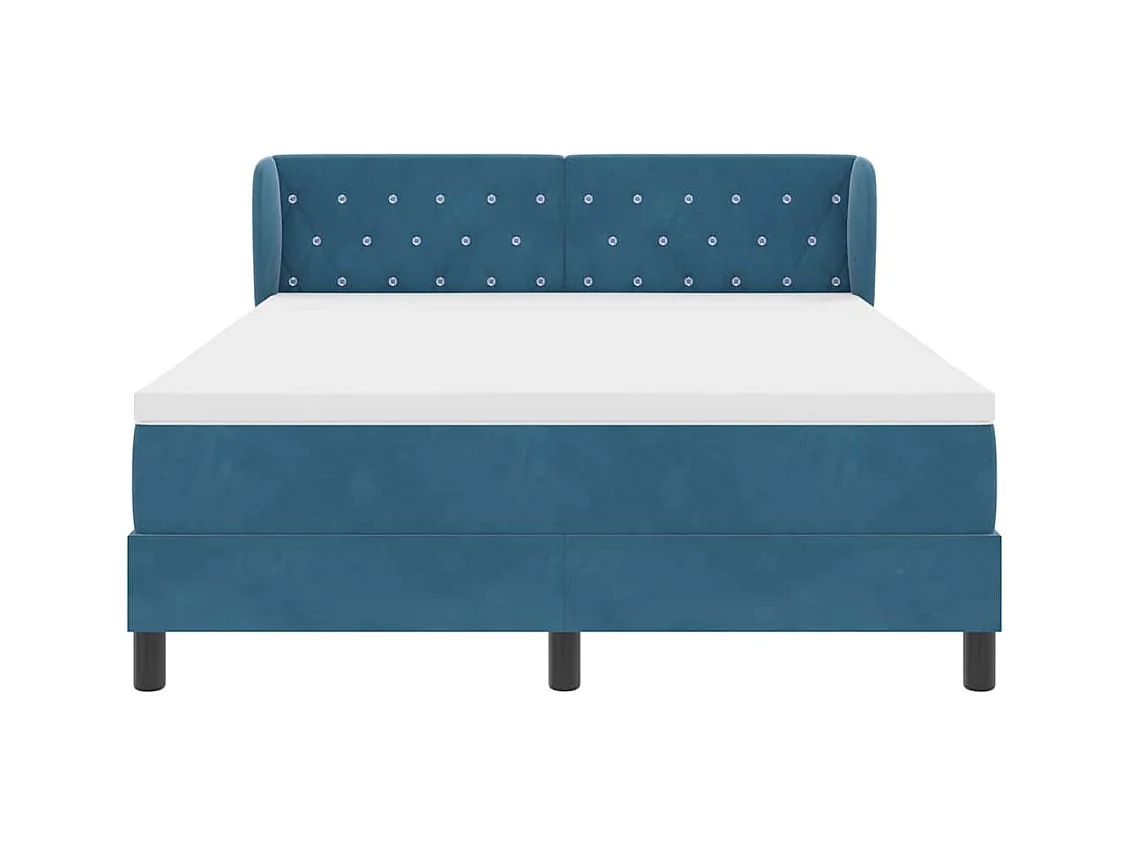 Cadre de lit avec matelas gris foncé 80x200 cm en velours