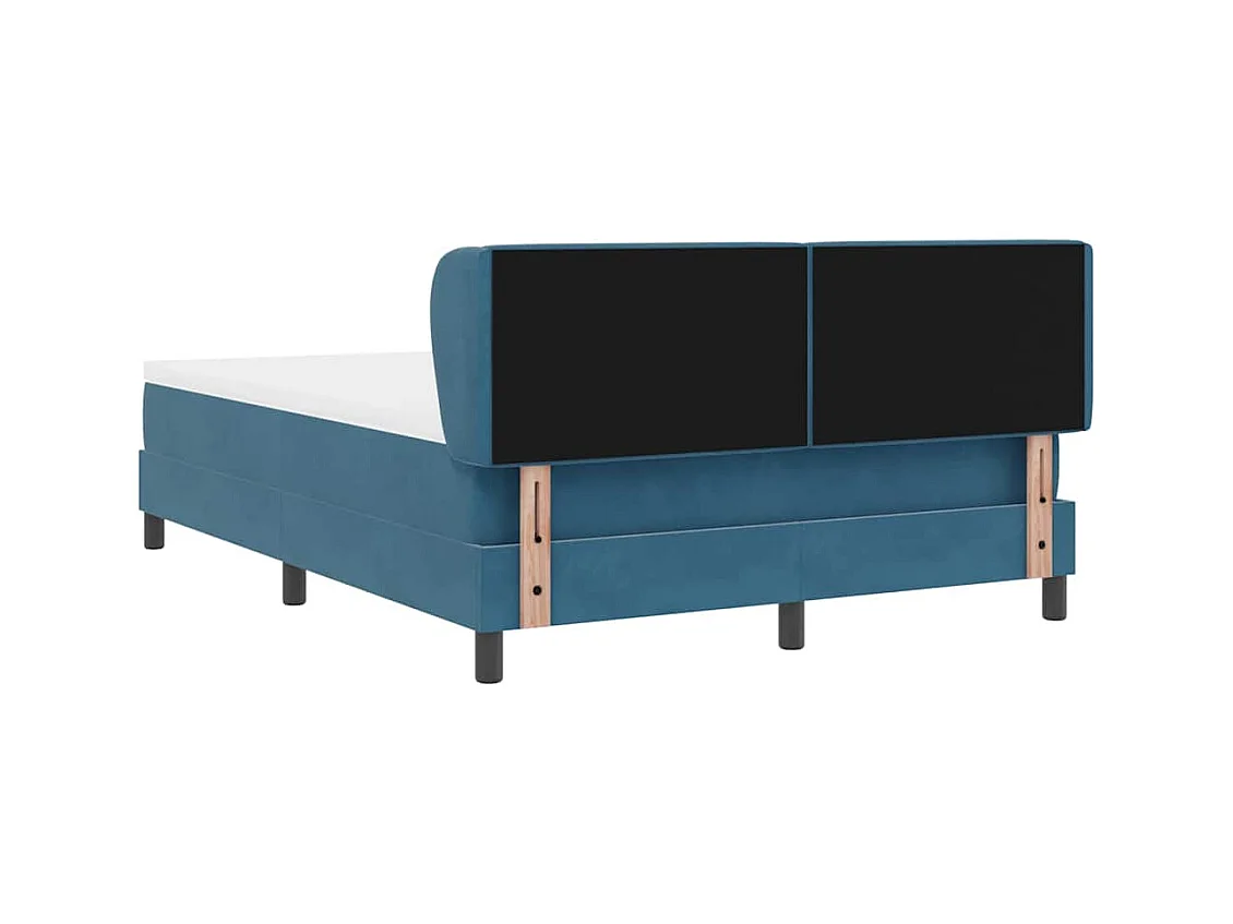 Cadre de lit avec matelas gris foncé 80x200 cm en velours