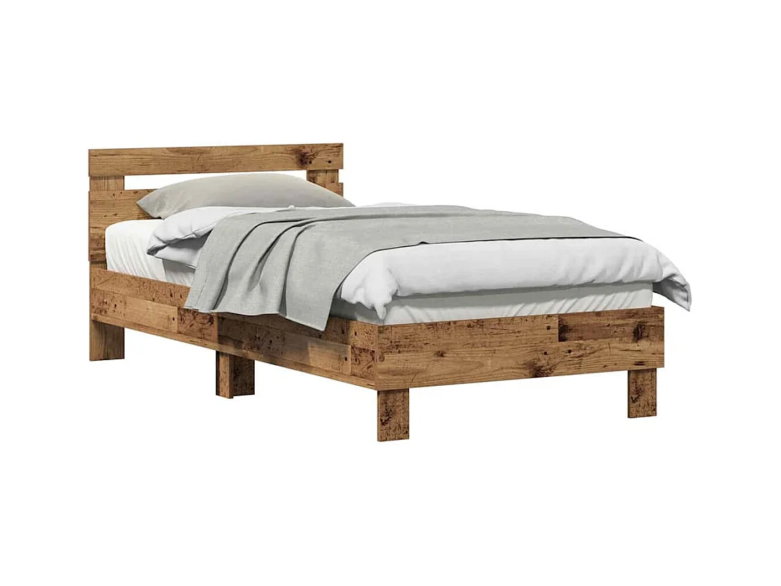 Marco de Cama Madera vieja 90 x 190 cm Madera contrachapada