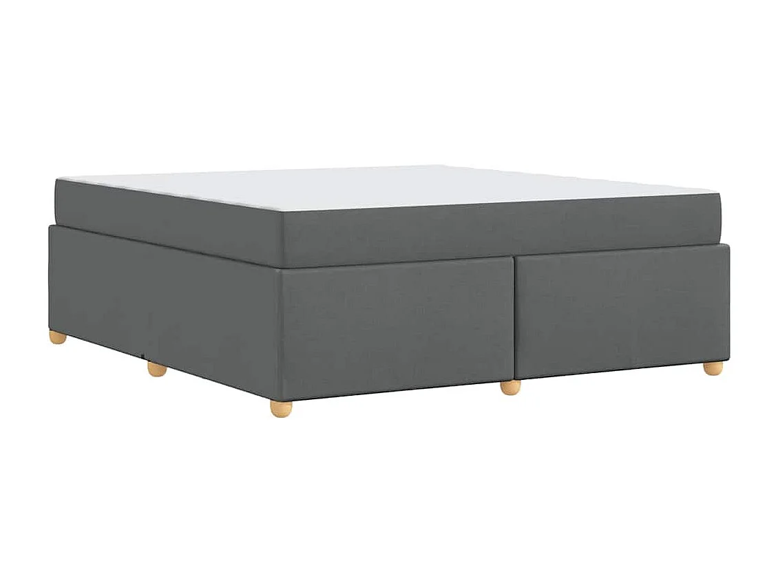 Estructura de cama con colchón Gris oscuro 180 x 200 cm tela