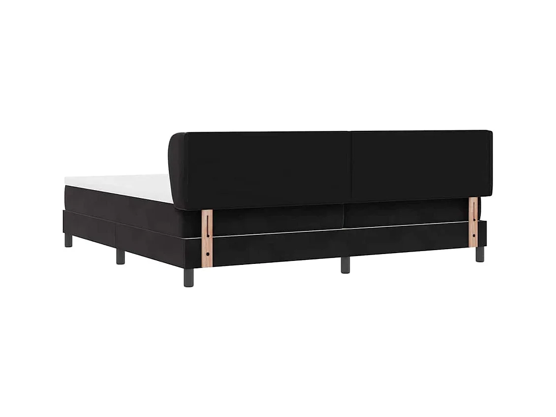 Cadre de lit avec matelas gris foncé 80x200 cm en velours