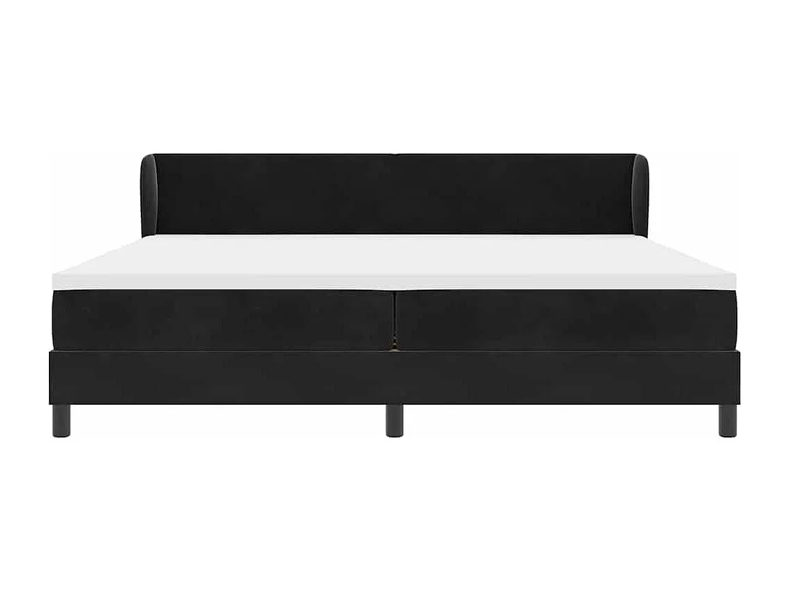 Cadre de lit avec matelas gris foncé 80x200 cm en velours