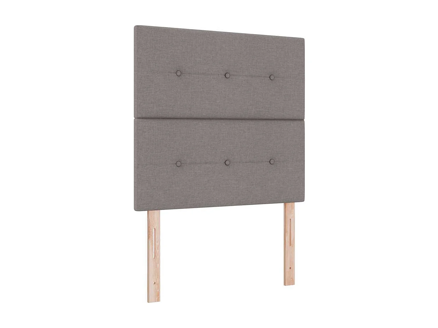 Cama tipo Box Spring con colchón Taupé 90 x 190 cm tela
