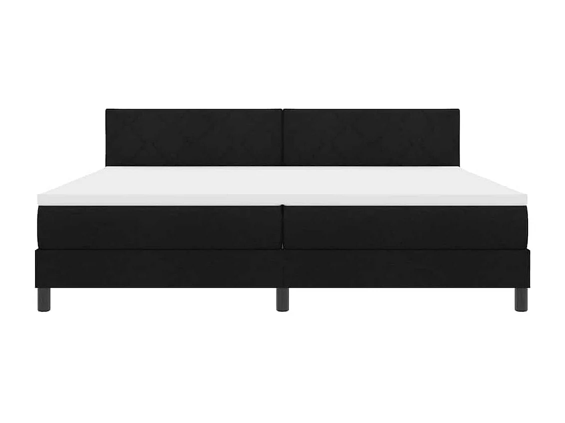 Cadre de lit avec matelas avec matelas Noir 200 x 200 cm tissu