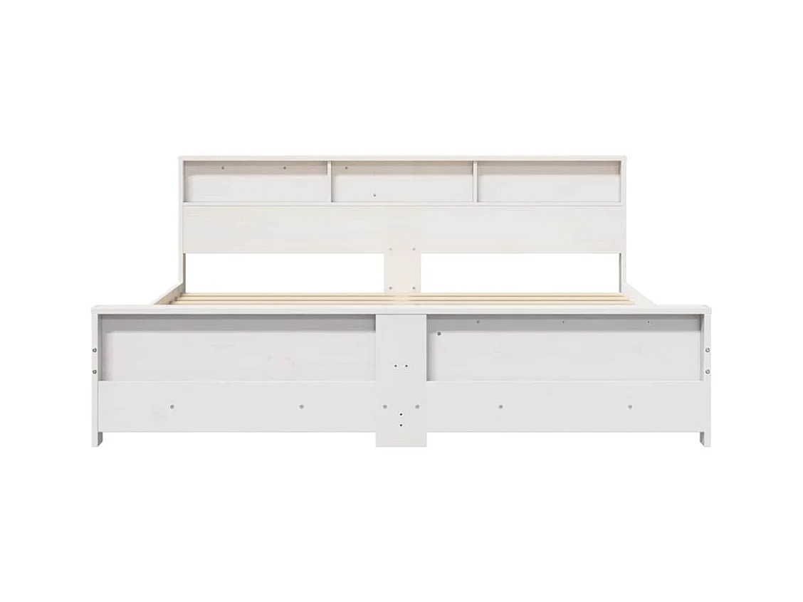 Estructura de cama Blanco 200 x 200 cm Madera maciza de pino