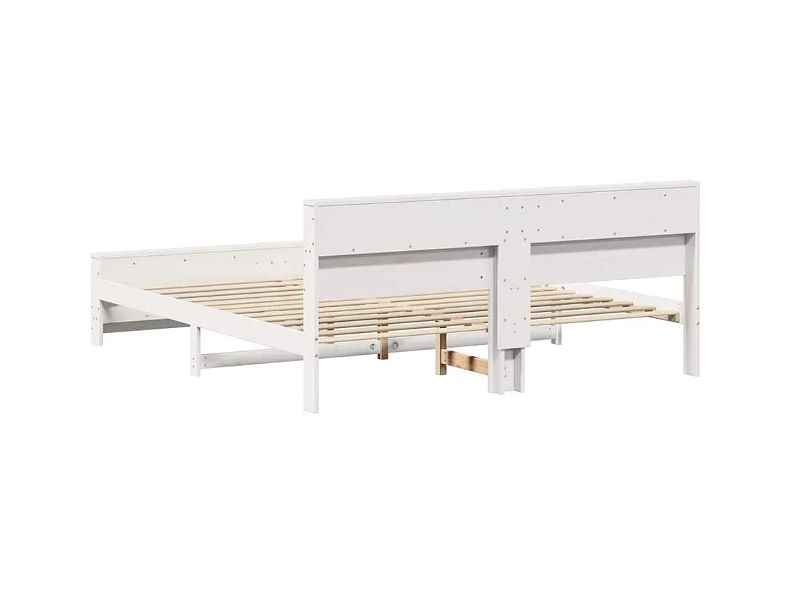 Estructura de cama Blanco 200 x 200 cm Madera maciza de pino