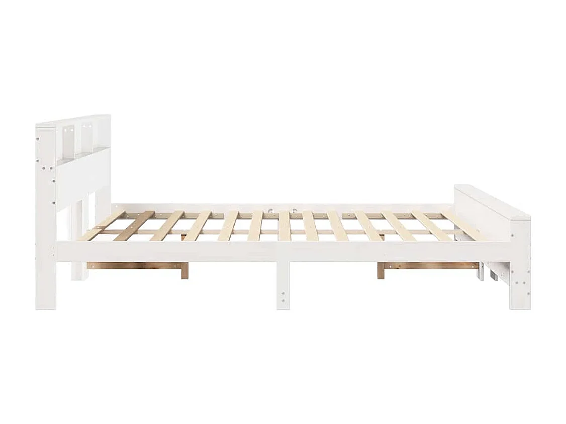 Estructura de cama Blanco 200 x 200 cm Madera maciza de pino