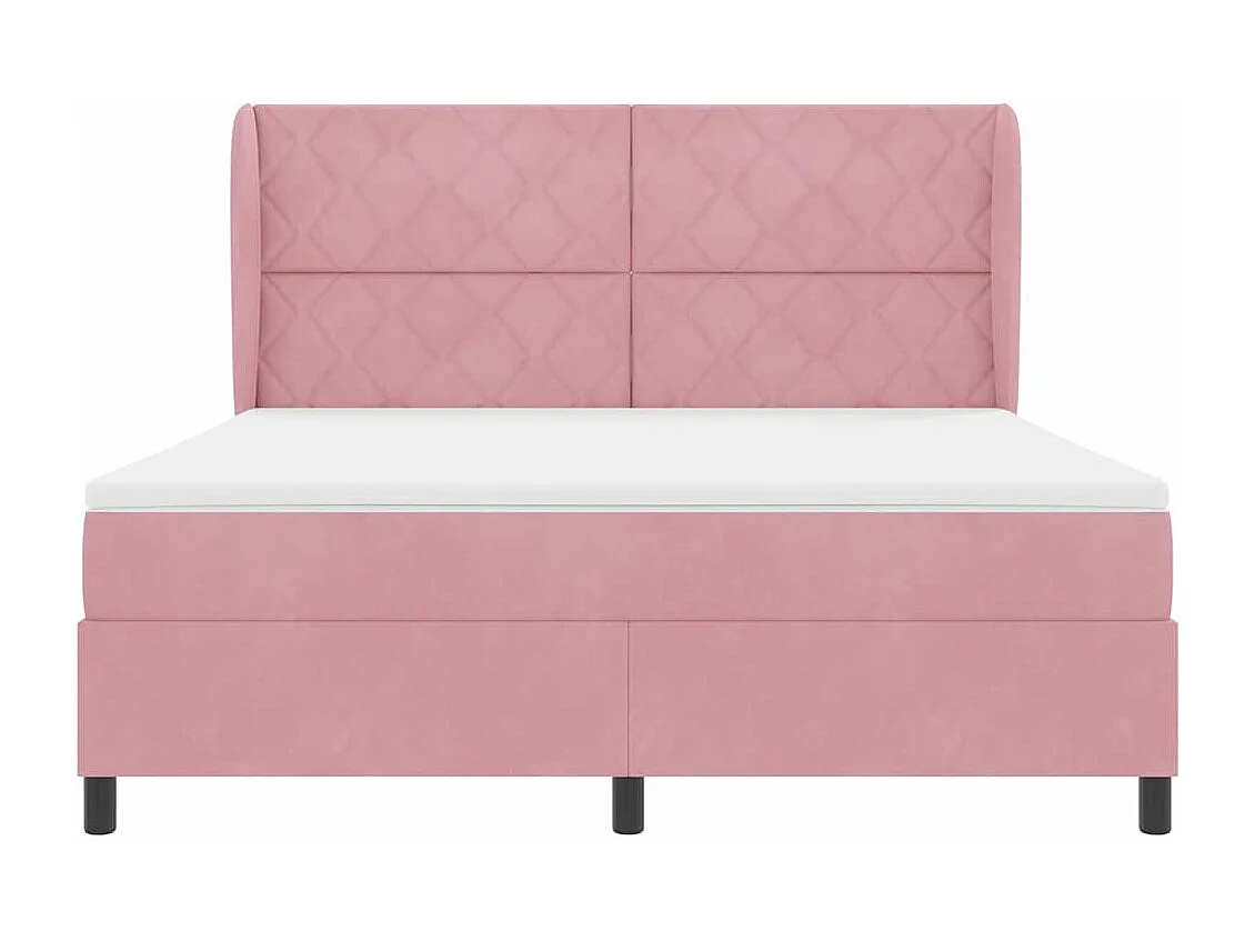 Cadre de lit avec matelas Rose 180 x 200 cm Velours