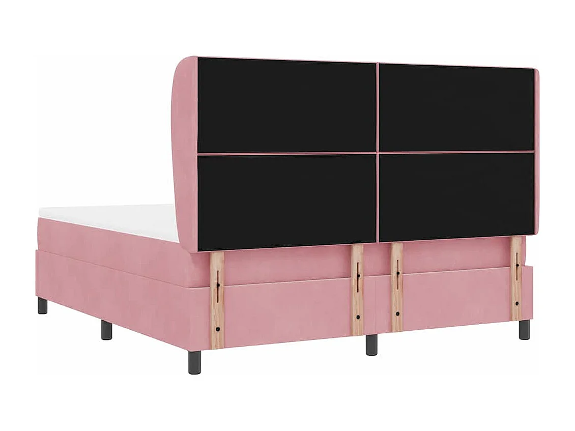 Cadre de lit avec matelas Rose 180 x 200 cm Velours