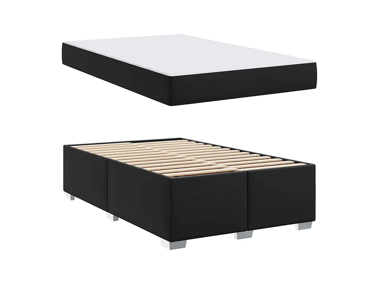 Cadre de lit Noir 120 x 200 cm Faux cuir