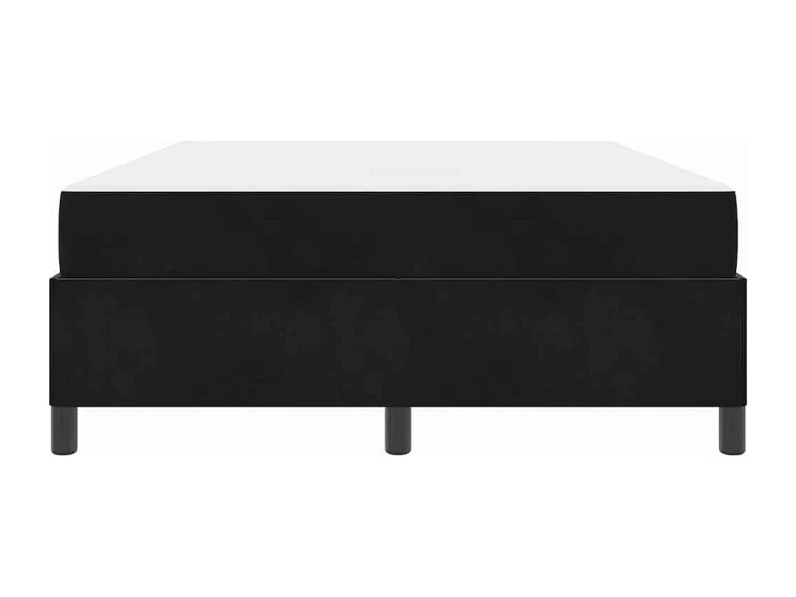 Bedframe met matras Zwart en Wit en Zwart 160 x 200 cm Fluweel
