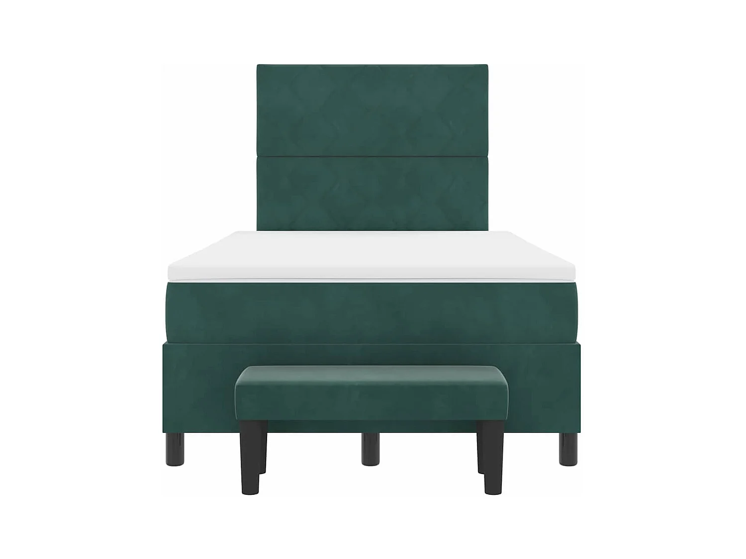Boxspring bed met matras Donkergroen 120 x 190 cm Fluweel