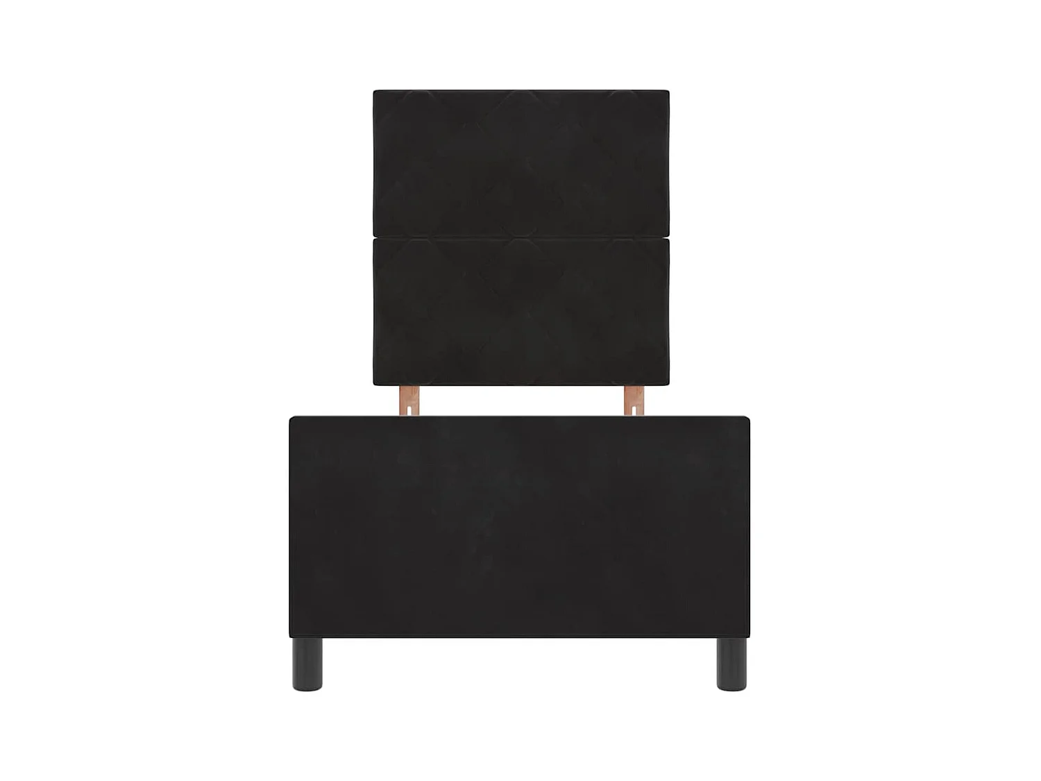 Cadre de lit avec tête de lit Noir 80 x 200 cm Velours