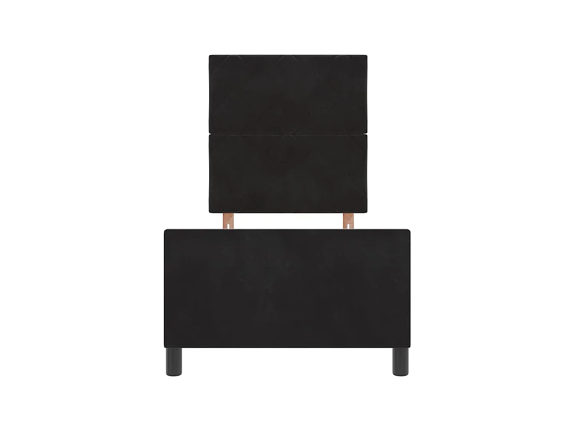 Cadre de lit avec tête de lit Noir 80 x 200 cm Velours