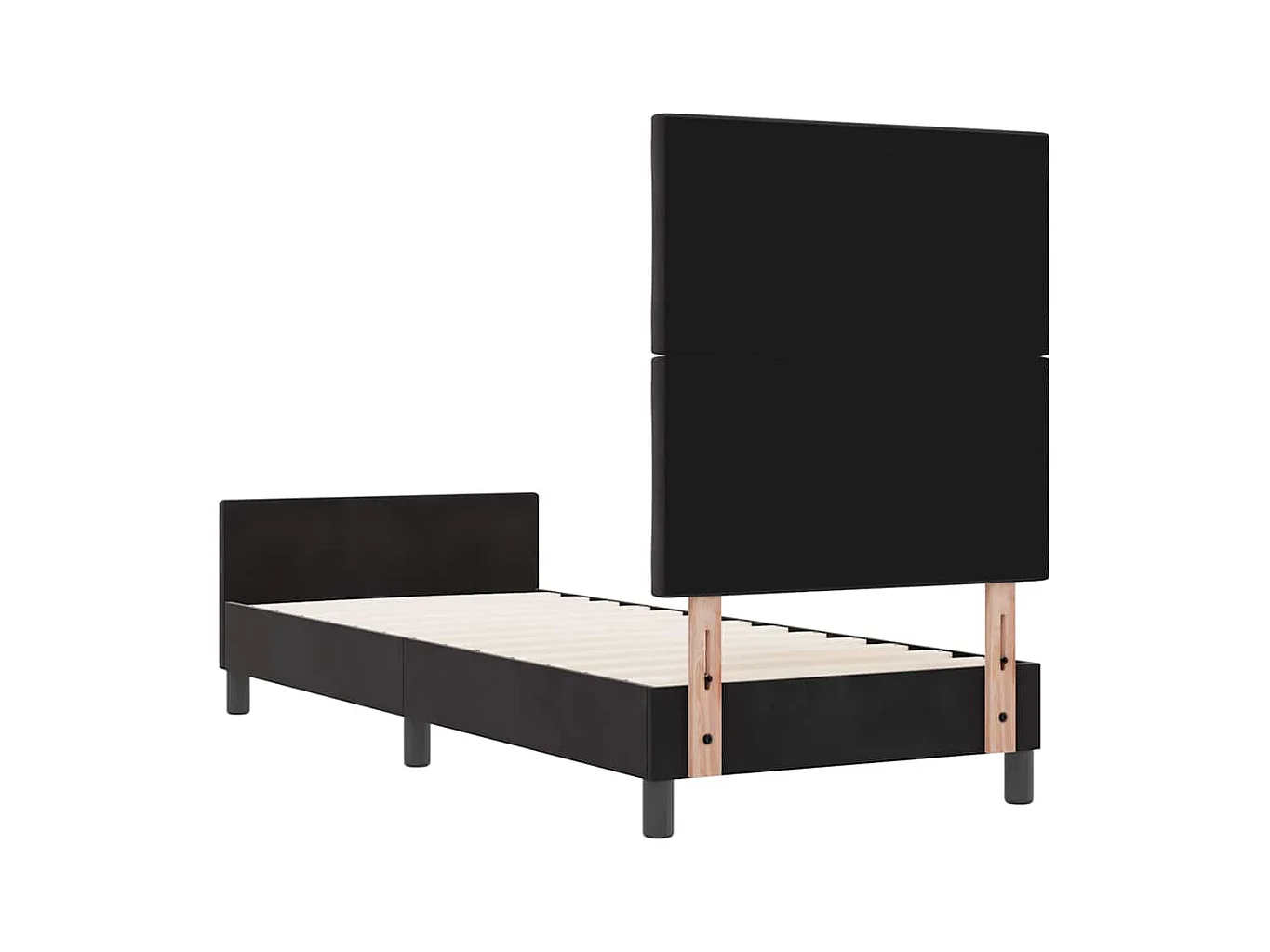 Cadre de lit avec tête de lit Noir 80 x 200 cm Velours