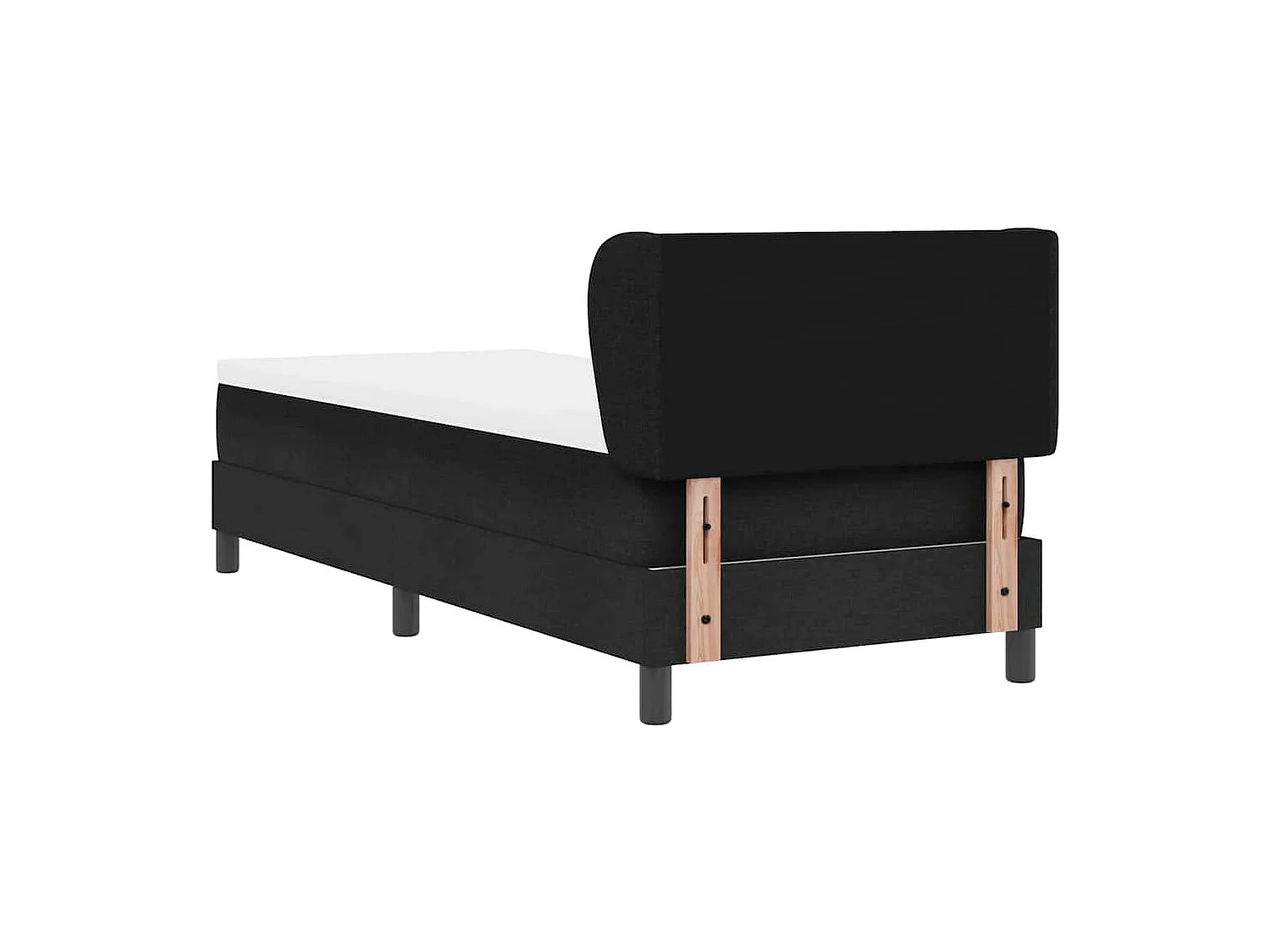 Cama box spring con colchón con colchón Negro 80 x 200 cm tela