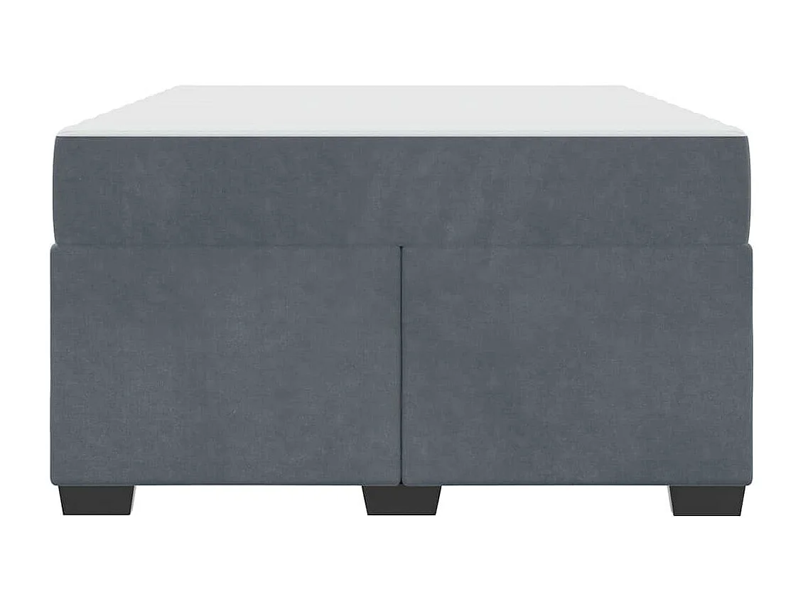 Cadre de lit avec matelas Gris foncé 120 x 200 cm Velours