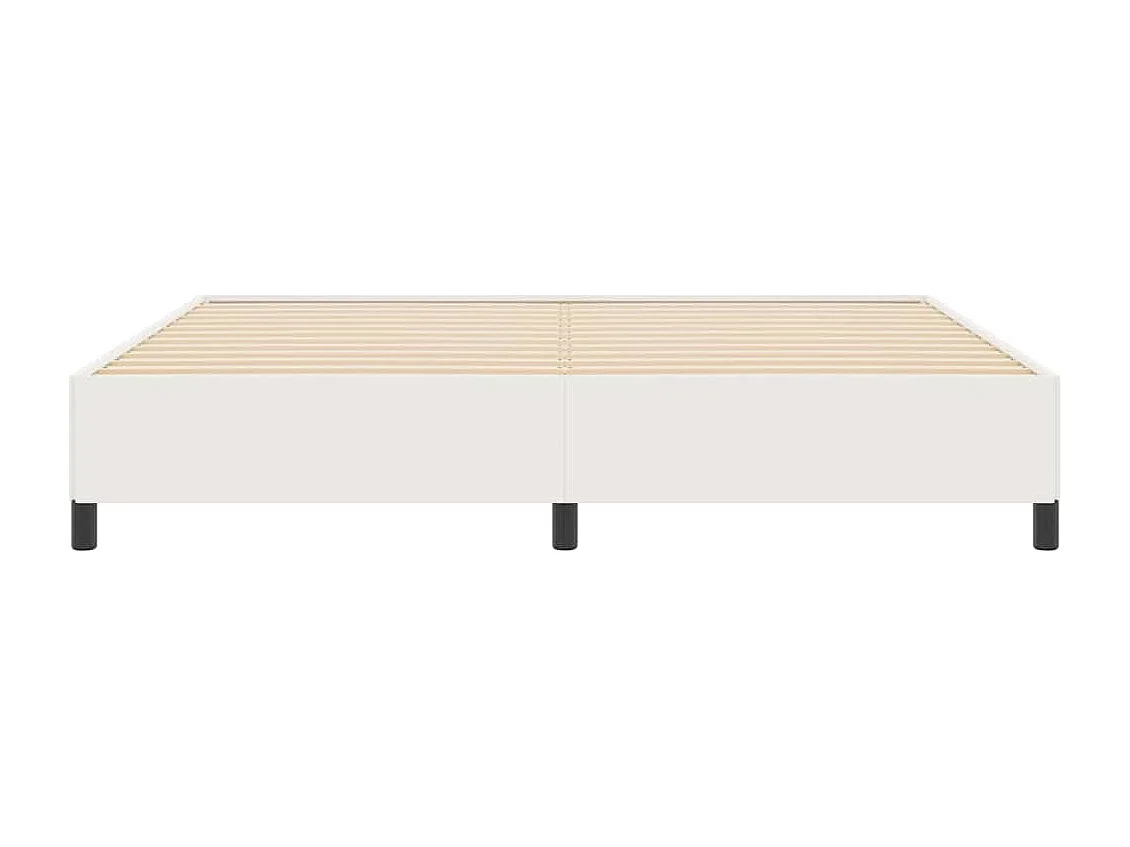 Cadre de lit Crème 200 x 200 cm Tissu en velours côtelé