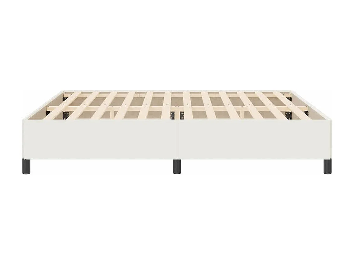 Cadre de lit Crème 200 x 200 cm Tissu en velours côtelé