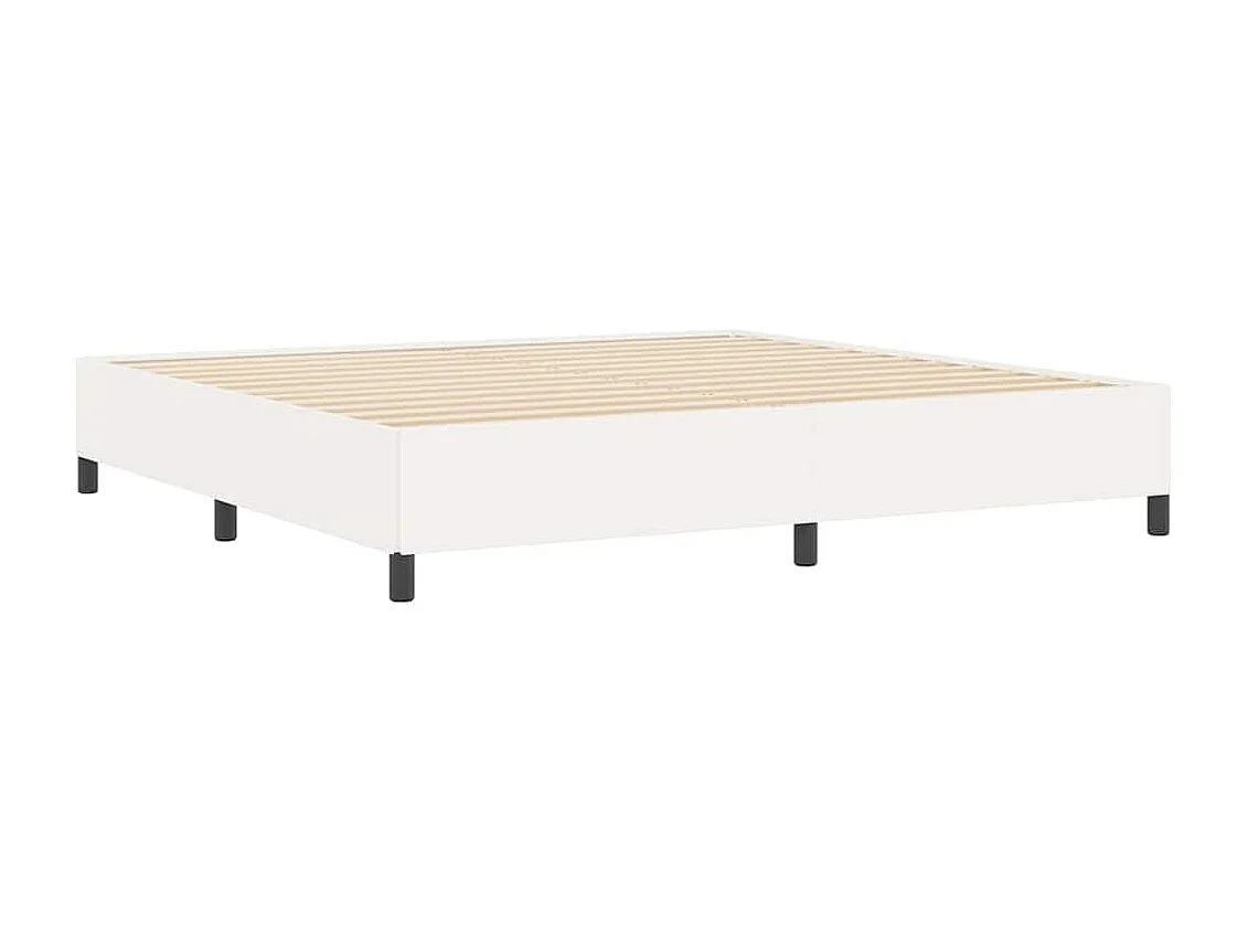Cadre de lit Crème 200 x 200 cm Tissu en velours côtelé