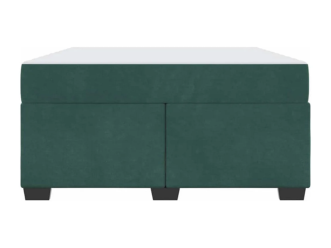 Cadre de lit avec matelas Vert foncé 160 x 200 cm Velours