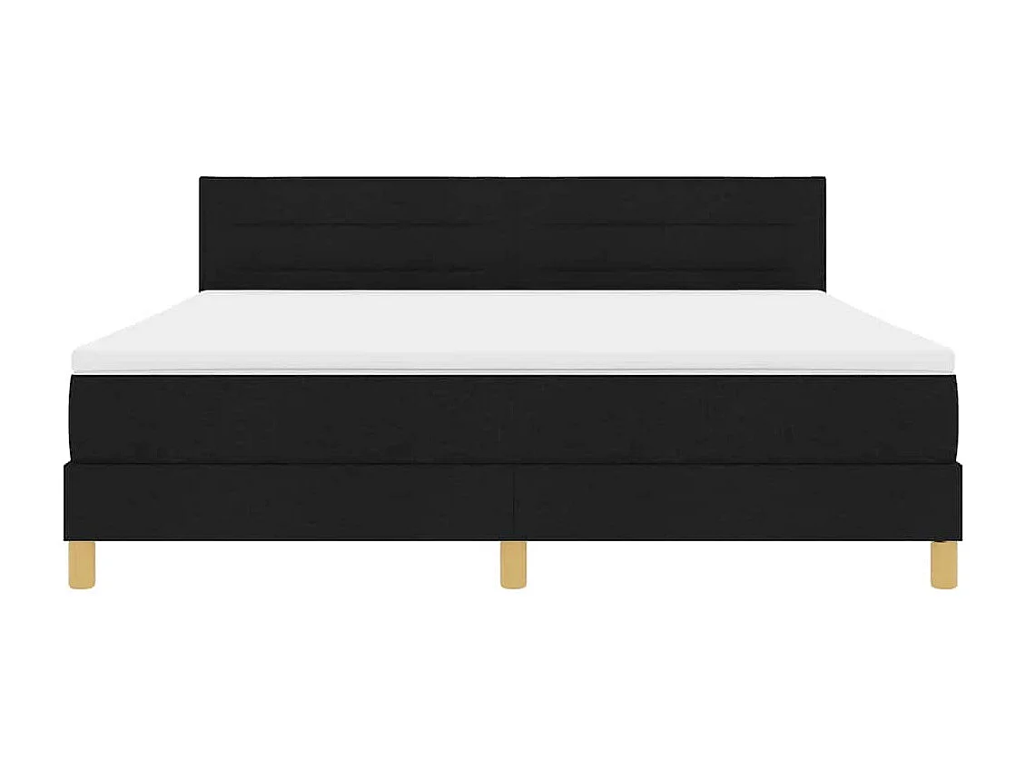 Boxspringbed met matras met matras Zwart 180 x 200 cm Stof