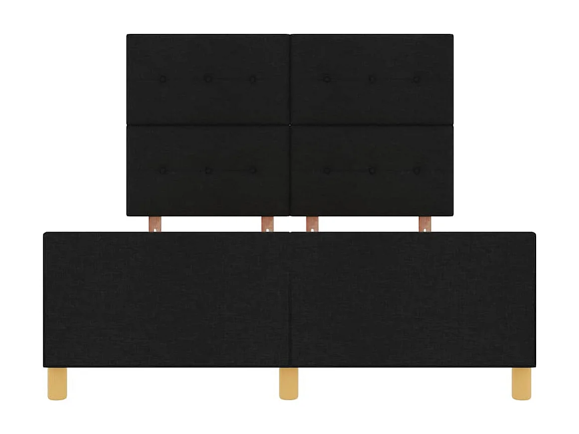 Bedframe met hoofdeinde Zwart 160 x 200 cm Stof