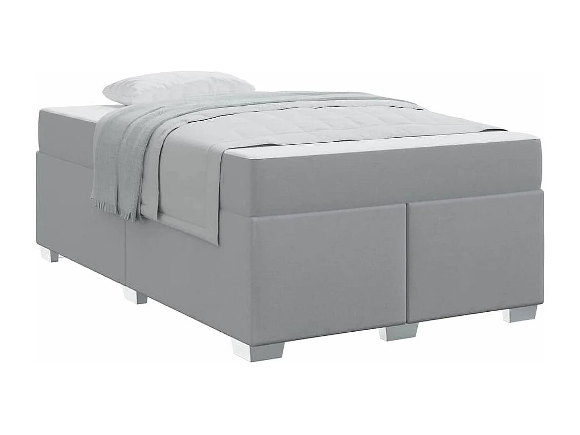 Estructura de cama Gris claro 120 x 190 cm tela