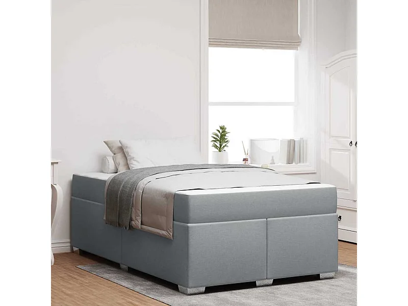 Estructura de cama Gris claro 120 x 190 cm tela