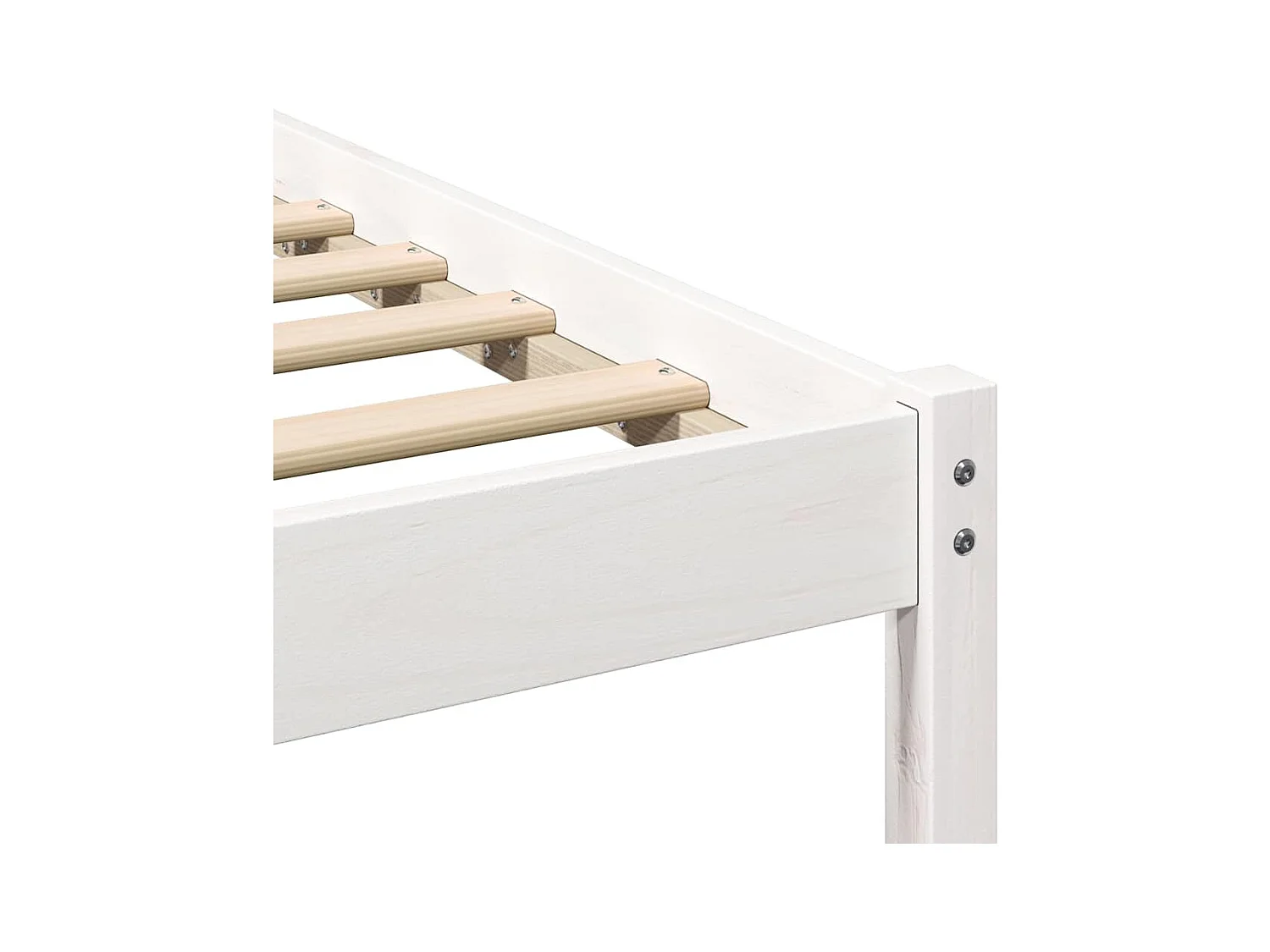 Estrutura da Cama Branco 150 x 200 cm Madeira de pinho maciça