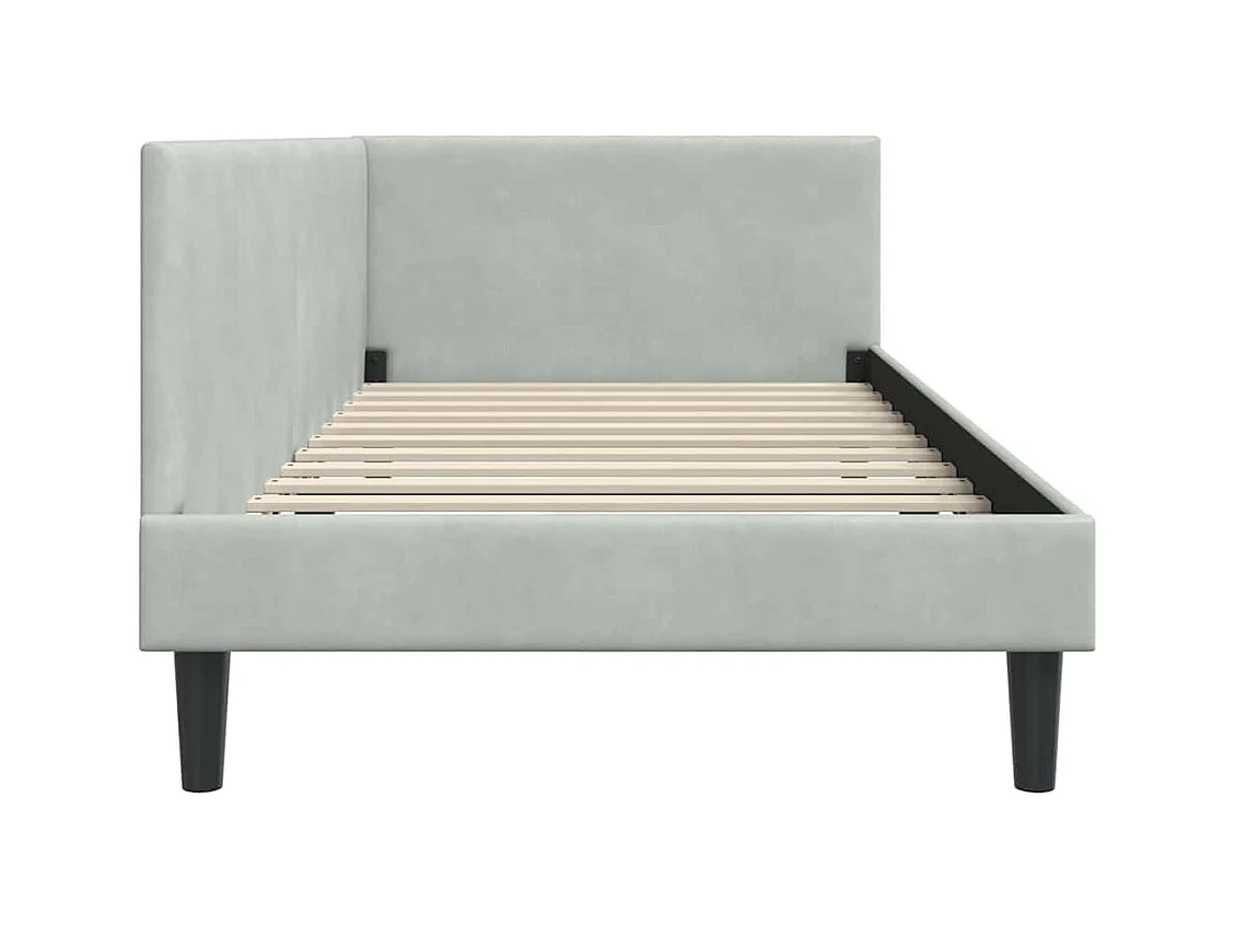 Cadre de lit d'angle Autre Gris clair 90 x 190 cm