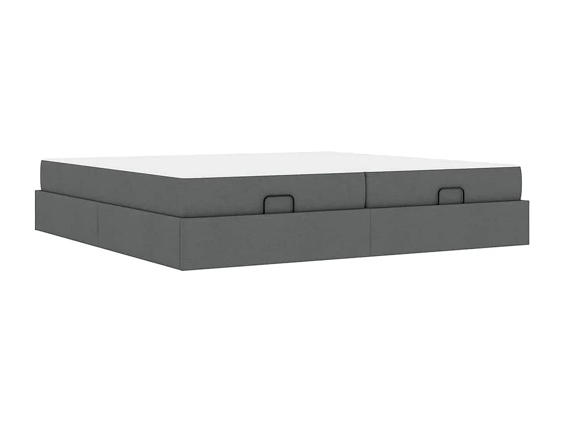 Estrutura da Cama Cinzento escuro 200 x 200 cm tecido