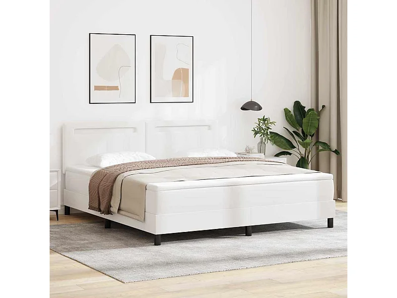 Estructura de cama con colchón 180 x 200 cm Cuero sintético