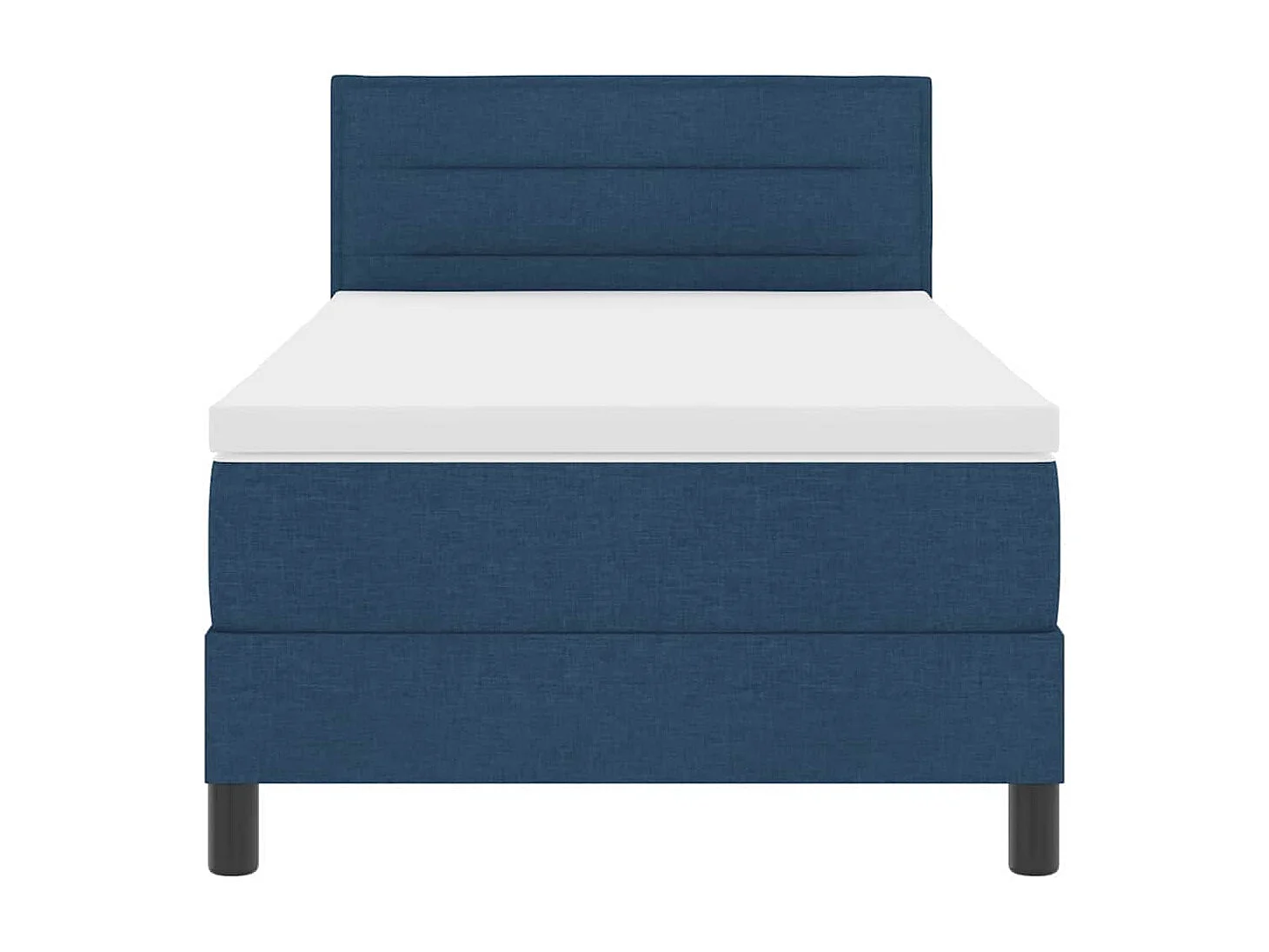 Boxspring bed met matras met hoofdeinde Blauw 90 x 190 cm Stof