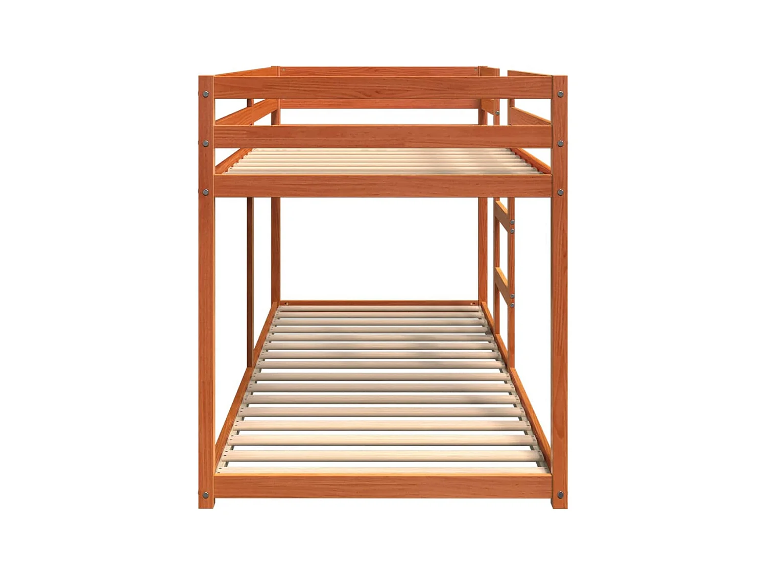 Lit superposé sans matelas cire marron 75x190 cm pin massif