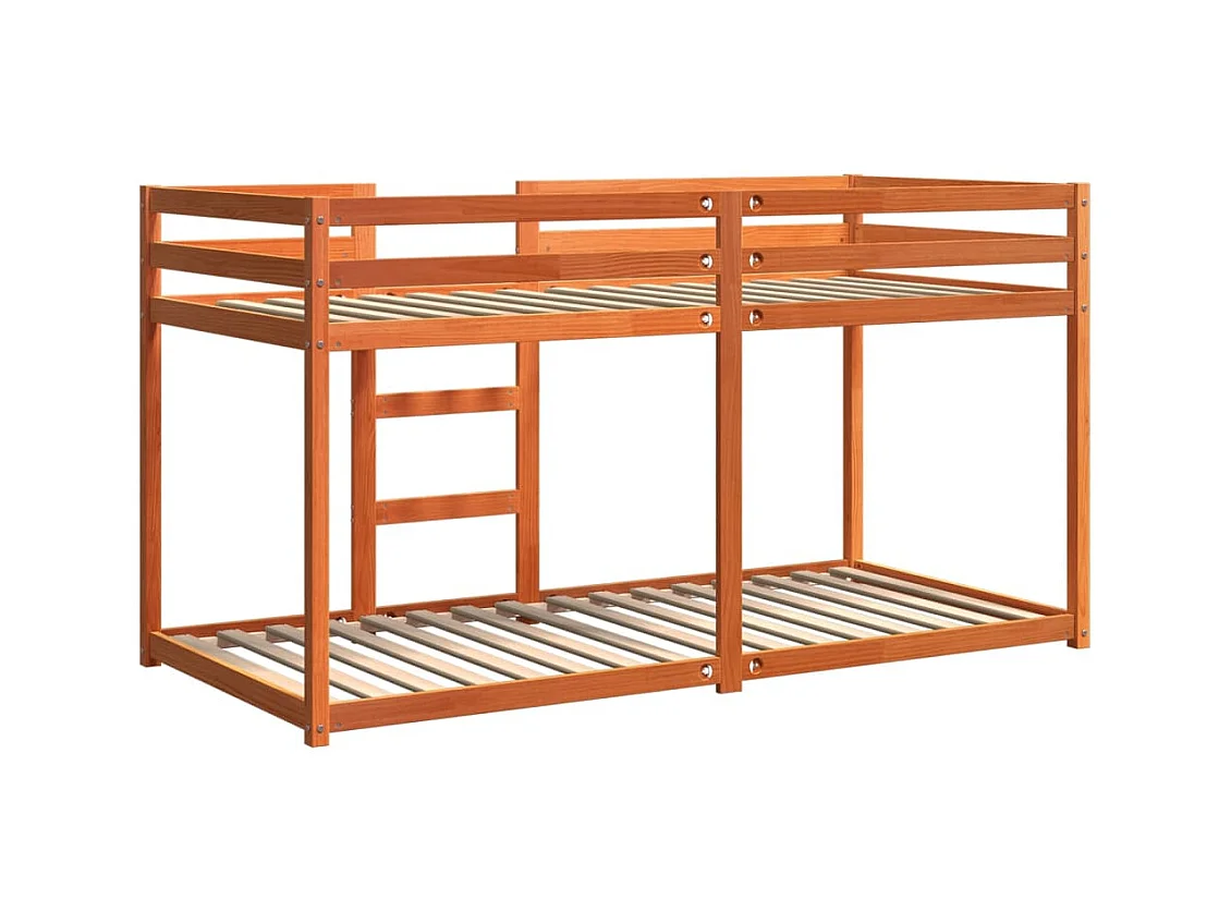 Lit superposé sans matelas cire marron 75x190 cm pin massif