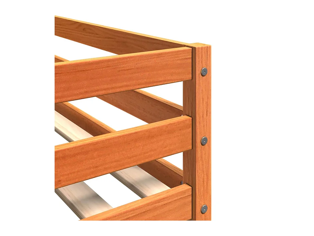Lit superposé sans matelas cire marron 75x190 cm pin massif