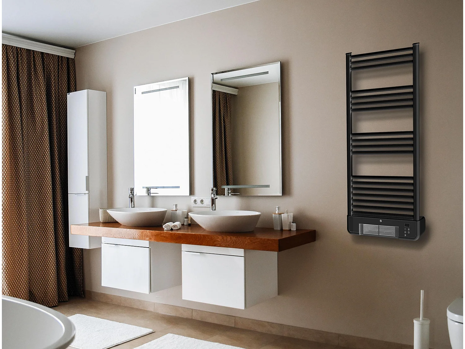 Radiateur sèche-serviettes avec chauffage intégré et contrôle WiFi