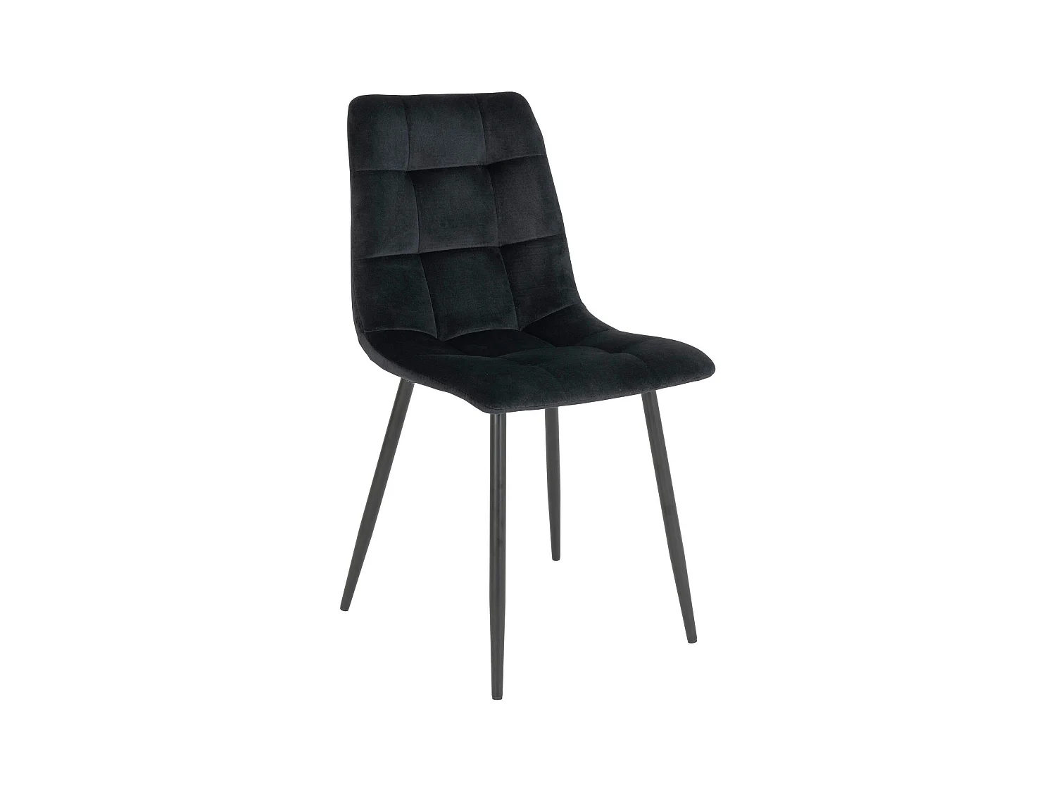 Chaise de salle à manger noire motif damier (lot de 2) TARAZ