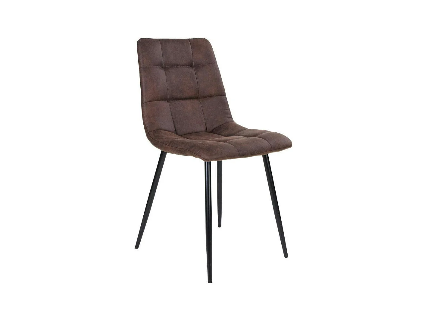 Chaise de salle à manger marron motif damier (lot de 2) TARAZ