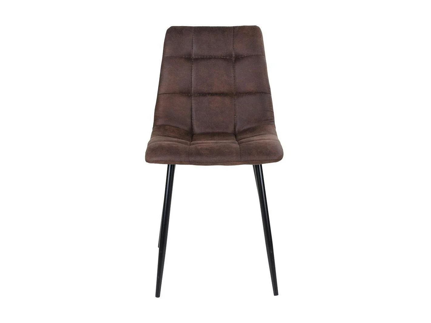 Chaise de salle à manger marron motif damier (lot de 2) TARAZ