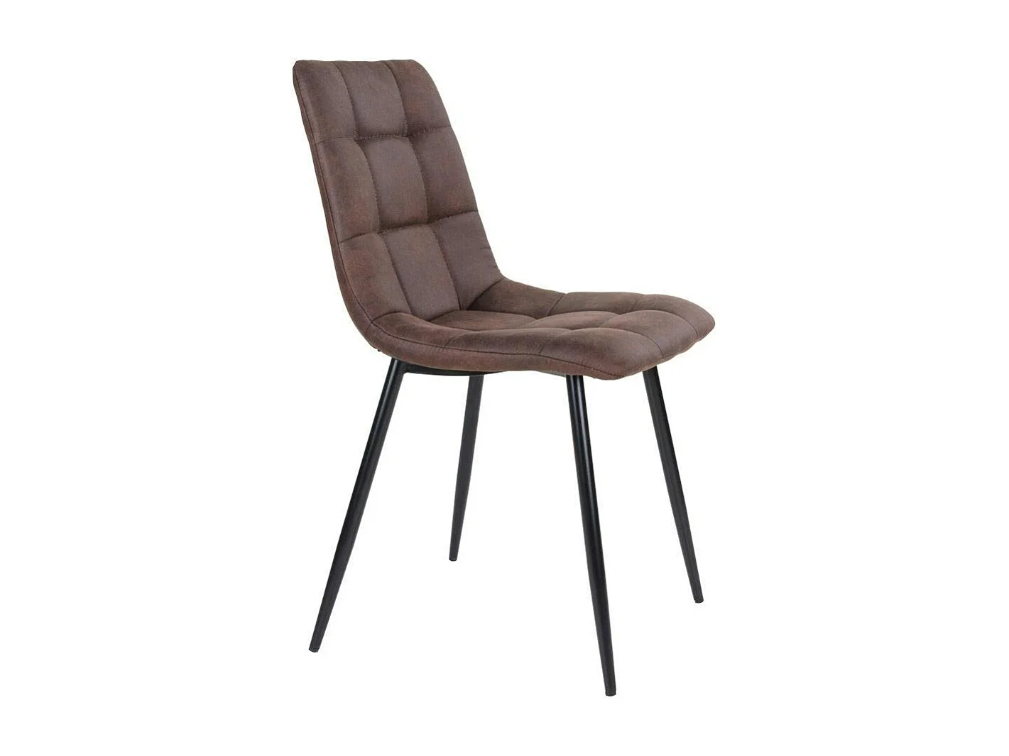 Chaise de salle à manger marron motif damier (lot de 2) TARAZ