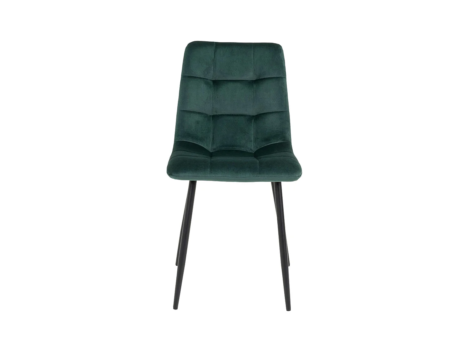 Chaise de salle à manger vert foncé motif damier (lot de 2) TARAZ