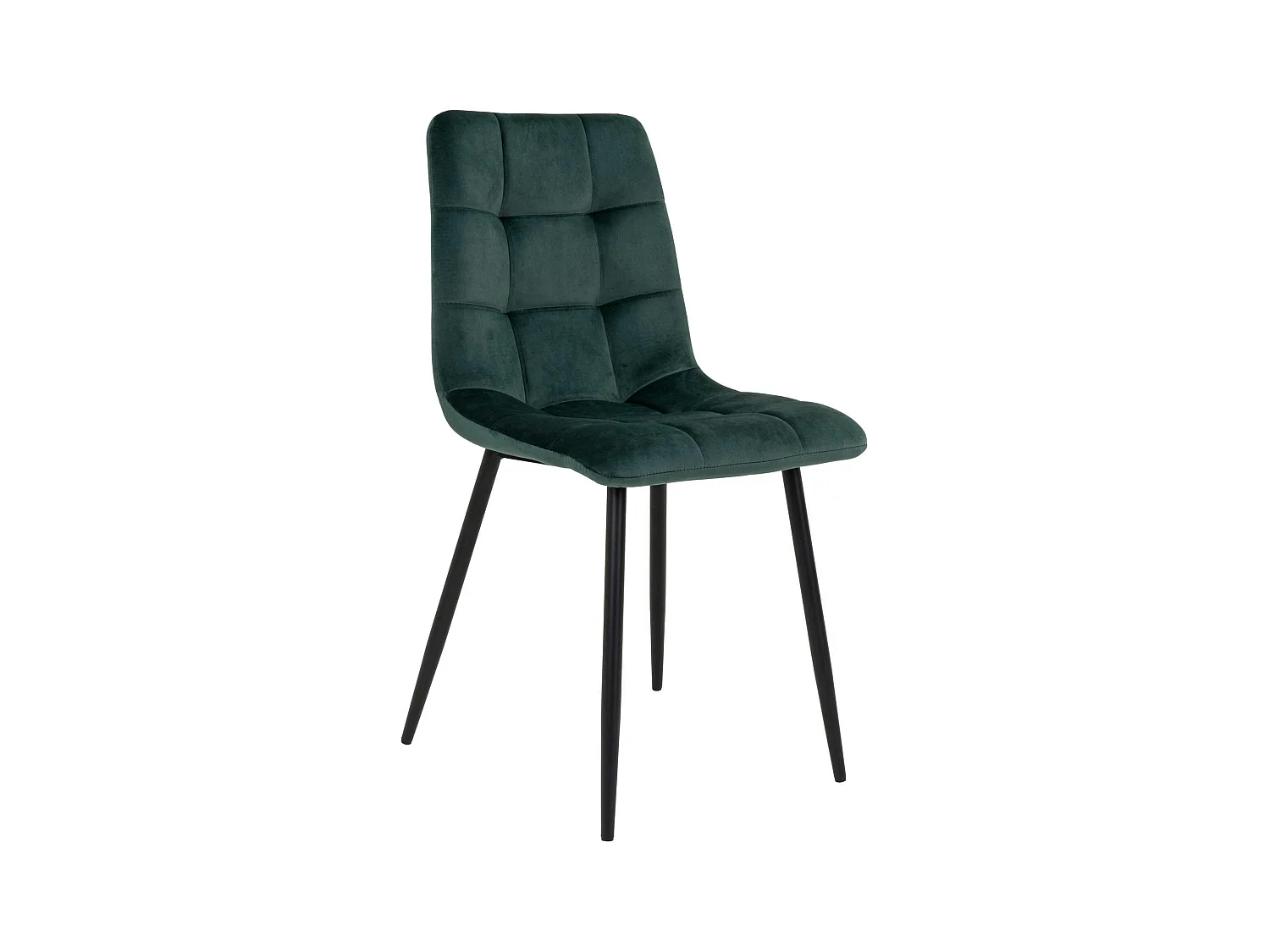 Chaise de salle à manger vert foncé motif damier (lot de 2) TARAZ