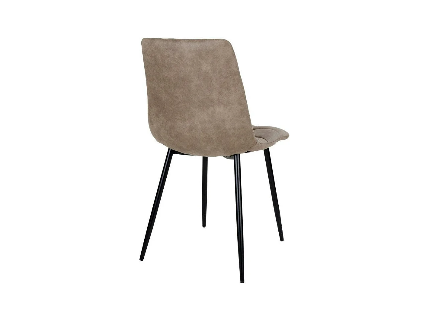 Chaise de salle à manger taupe motif damier (lot de 2) TARAZ