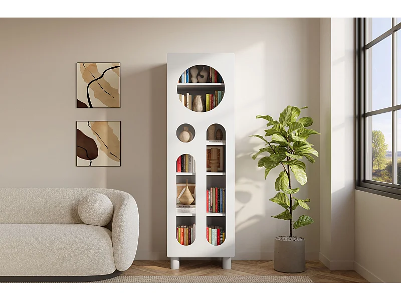 Nowoczesny regał z ażurowymi frontami Skandica OKO / szer. 60 cm