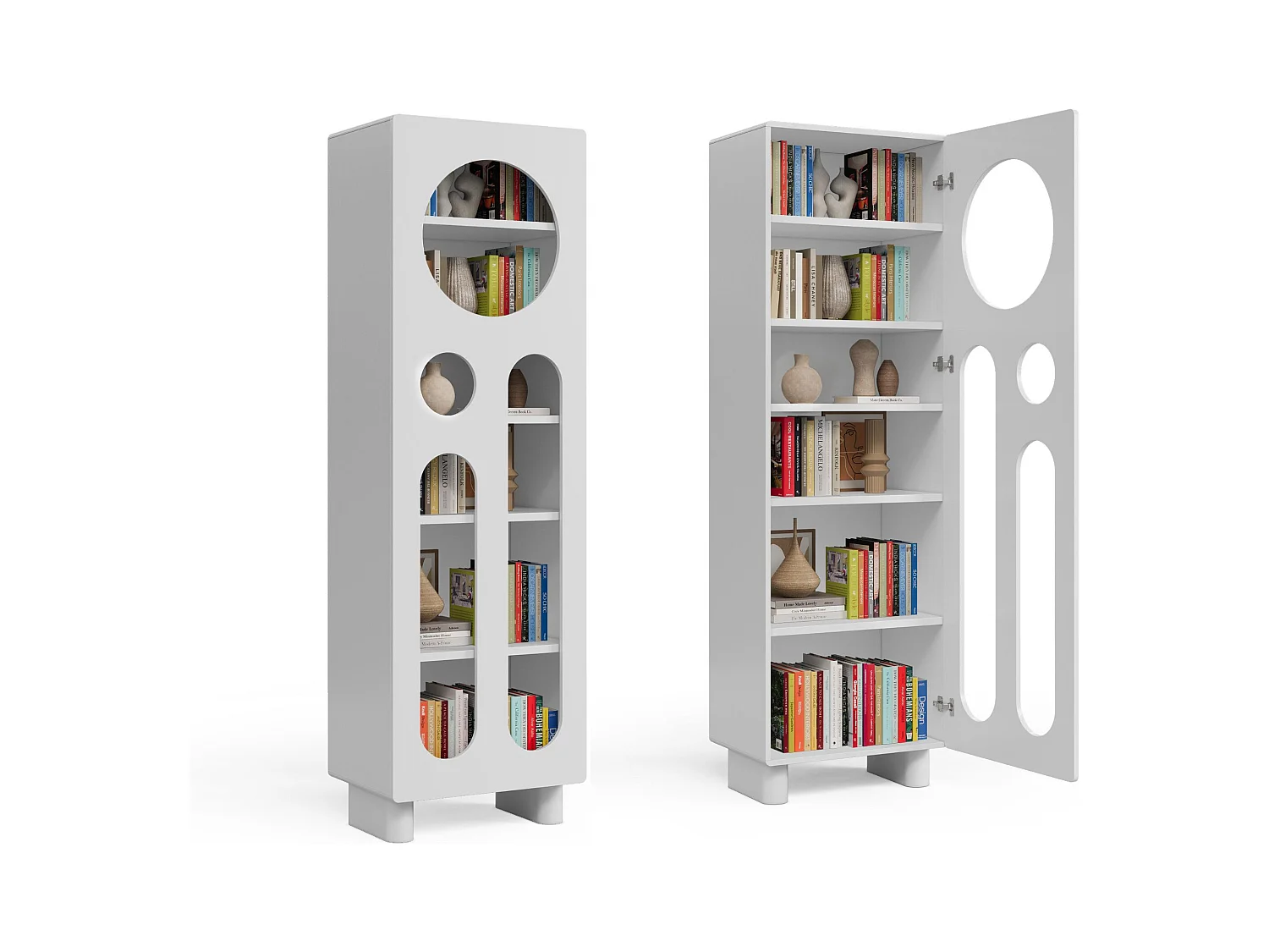 Nowoczesny regał z ażurowymi frontami Skandica OKO / szer. 60 cm