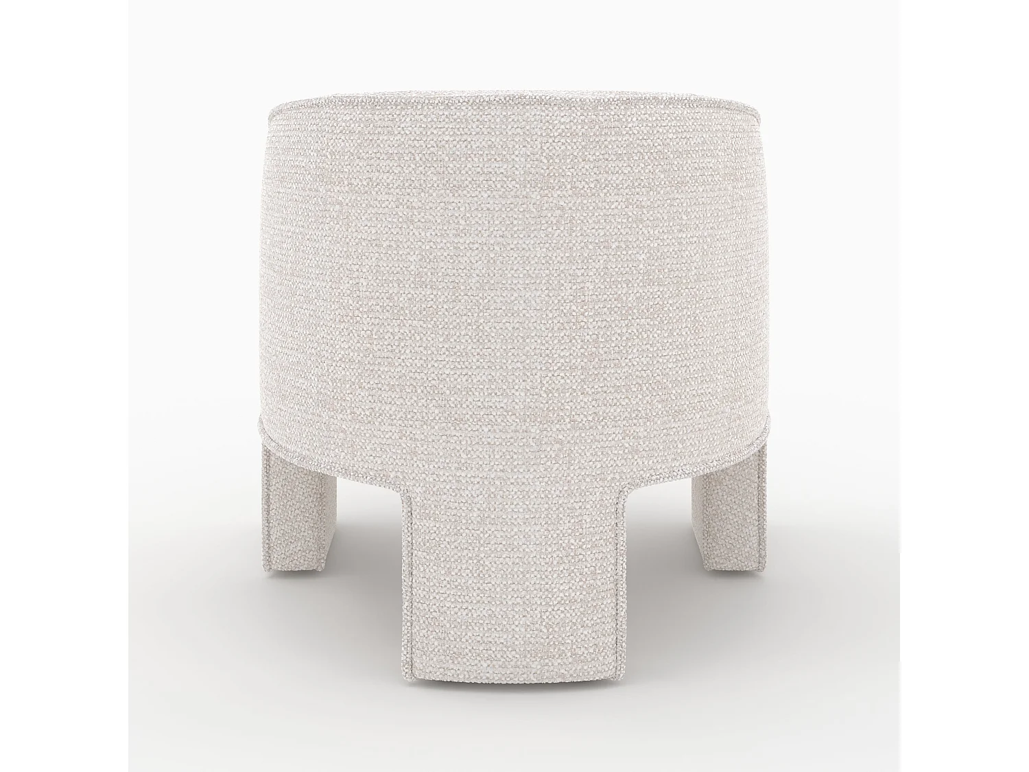 Sillón de tela texturada crema - Nelia